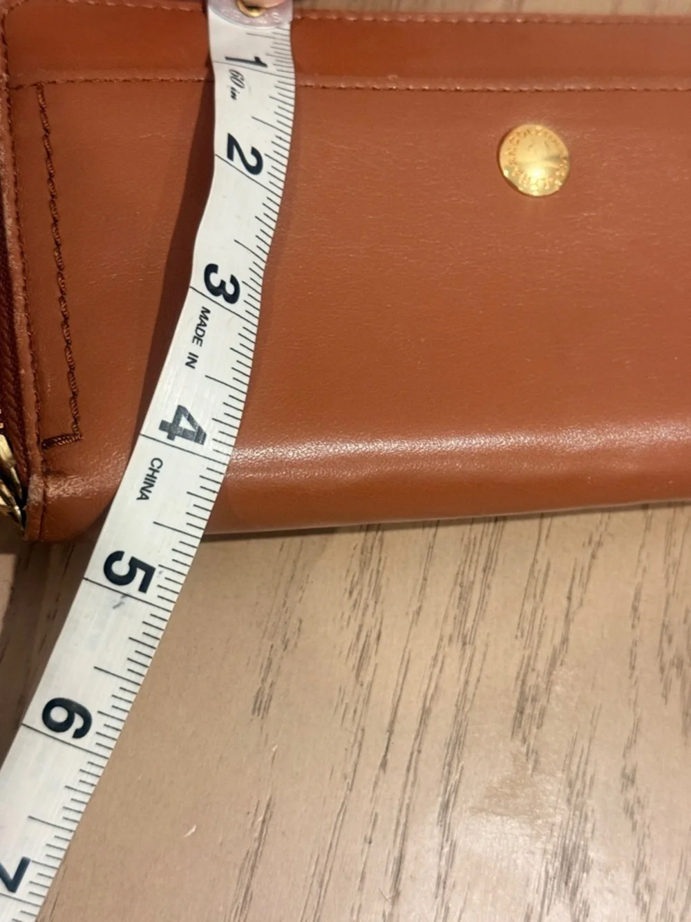 Cole‎ Haan Zip-Around Leather Wallet - Tan Brown